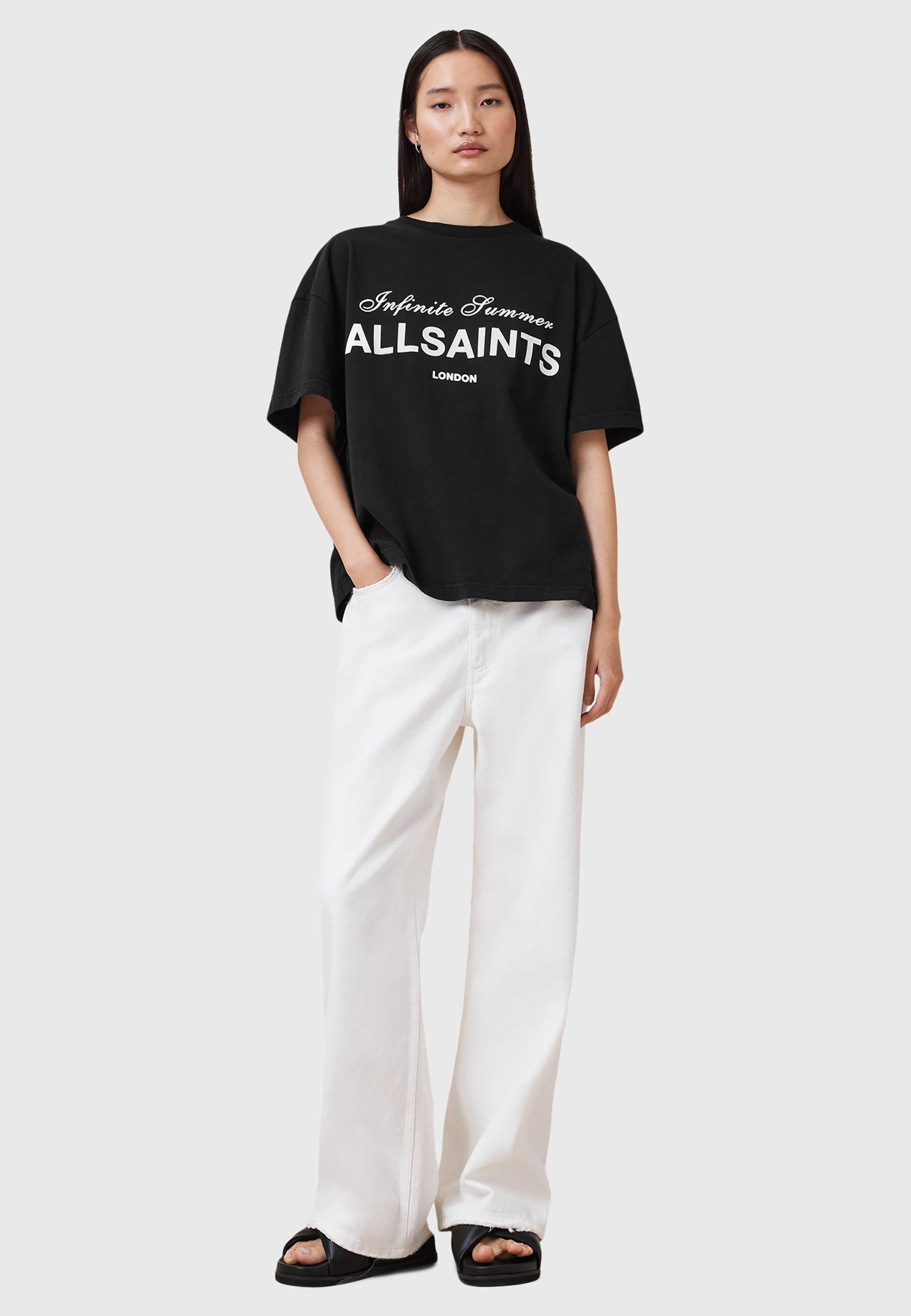 AllSaints AVRI TEE Print T-Shirt Size Large