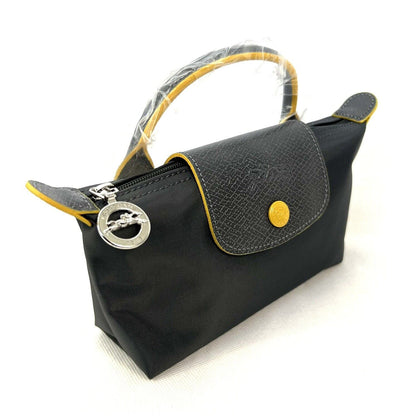 LONGCHAMP LE PLIAGE GREEN MINI POUCH WITH HANDLE