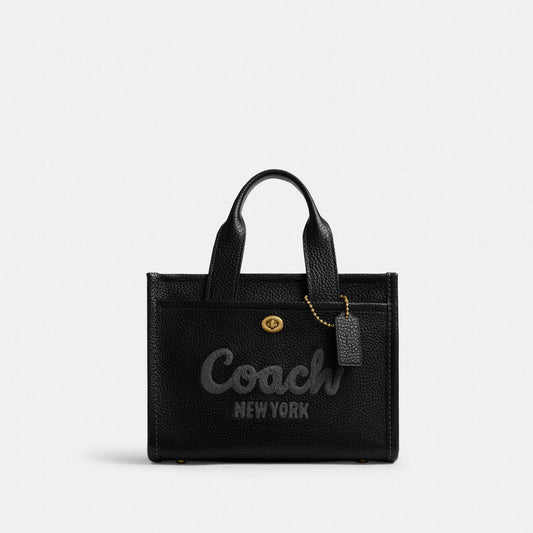 Coach Cargo Tote Bag 26 leather in black