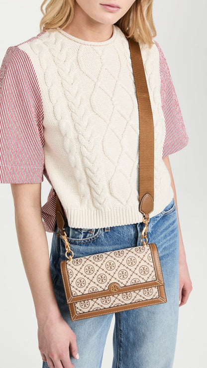 Tory Burch T Monogram Small Jacquard Shoulder Bag