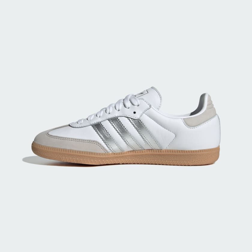 ADIDAS SAMBA OG SHOES IN WHITE METALIC