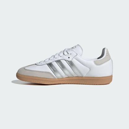 ADIDAS SAMBA OG SHOES IN WHITE METALIC