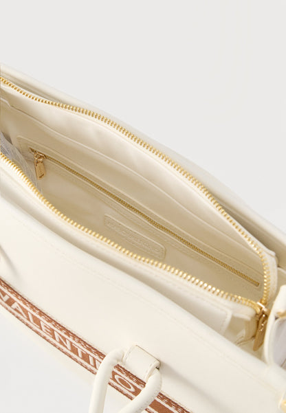 Valentino Bags Aella shopping bag in white faux leather