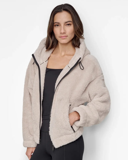 sherpa full zip jacket DKNY size M