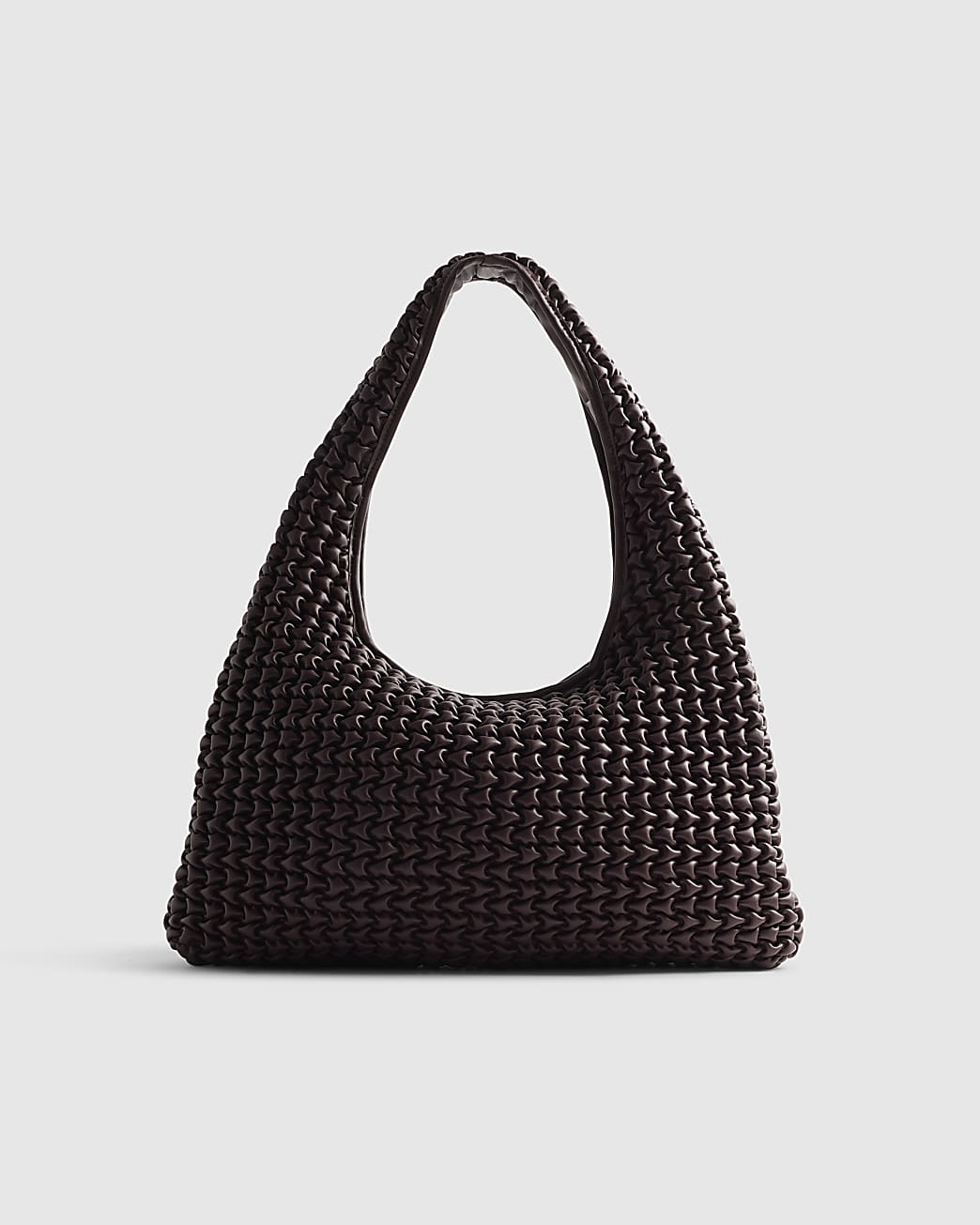 River island brown Red Textured Shoulder Bag