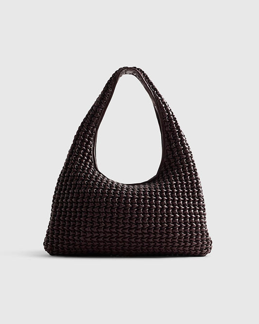 River island brown Red Textured Shoulder Bag