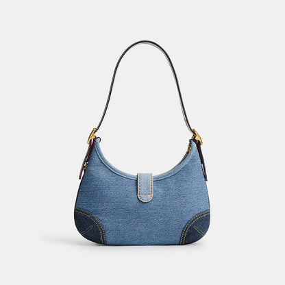 Coach Hamptons Hobo Bag with Repurposed Denim