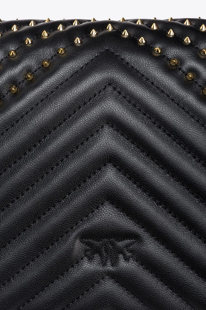 PINKO CLASSIC LOVE BAG CLICK CHEVRON STUDS