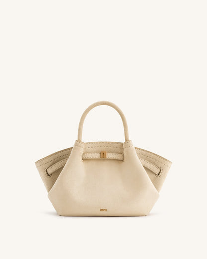 JW PEI
Hana Mini Faux Suede Tote Bag - off white