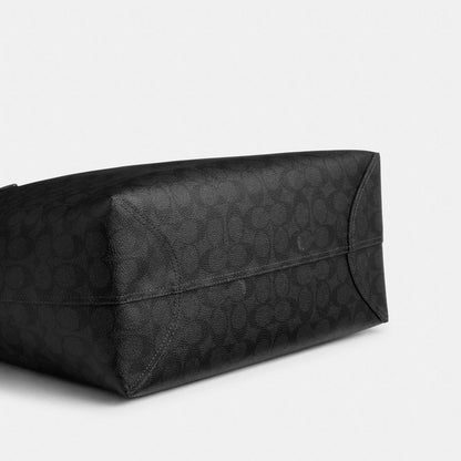 Coach City Tote Bag In Signature Canvas in gunmetal