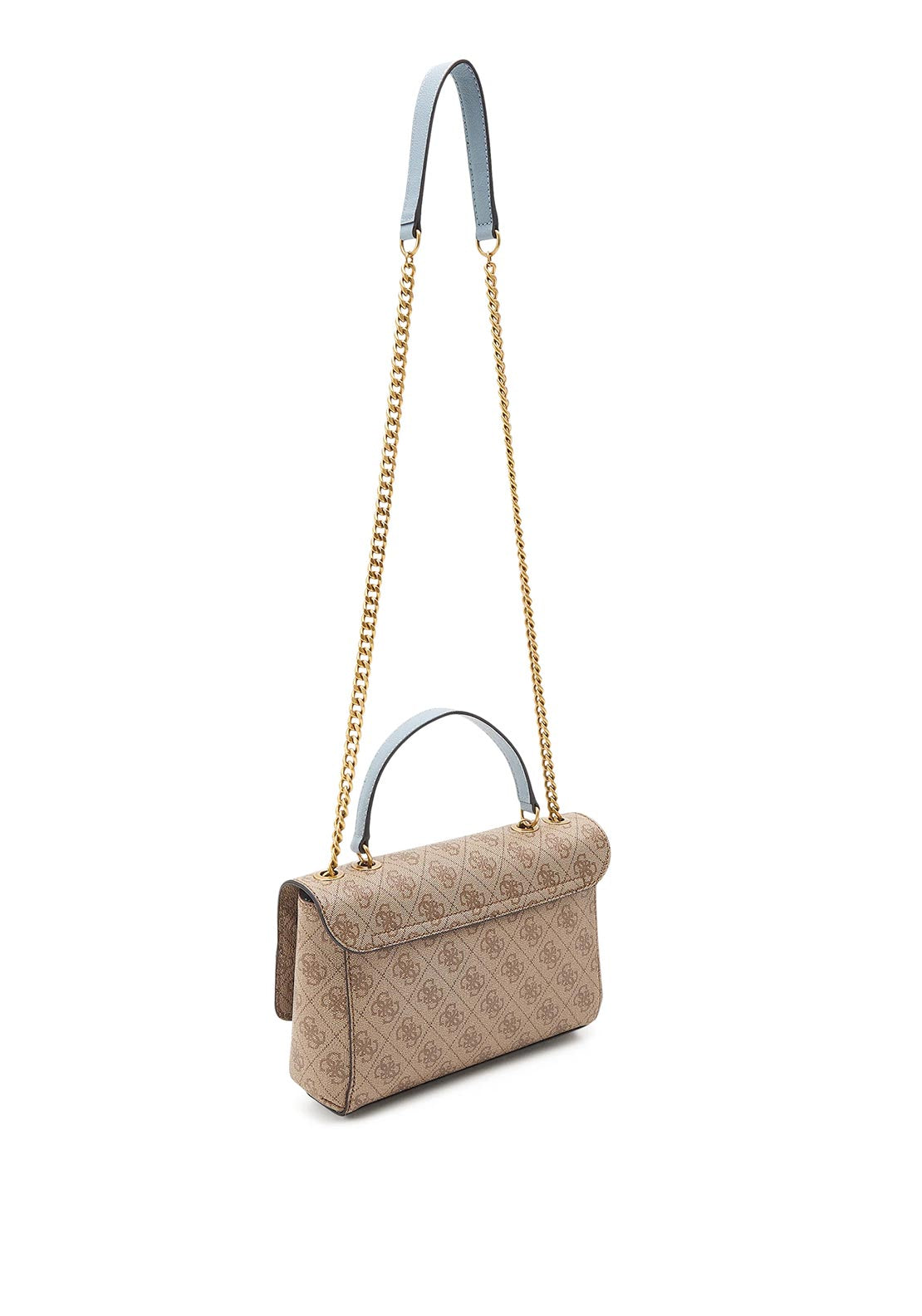 Guess Nell Logo Crossbody Flap Bag, Latte