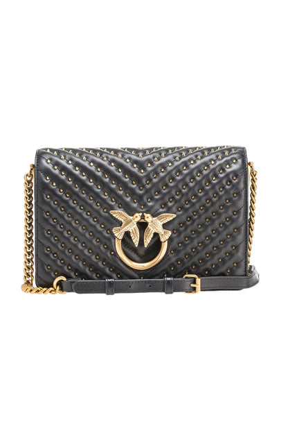 PINKO CLASSIC LOVE BAG CLICK CHEVRON STUDS