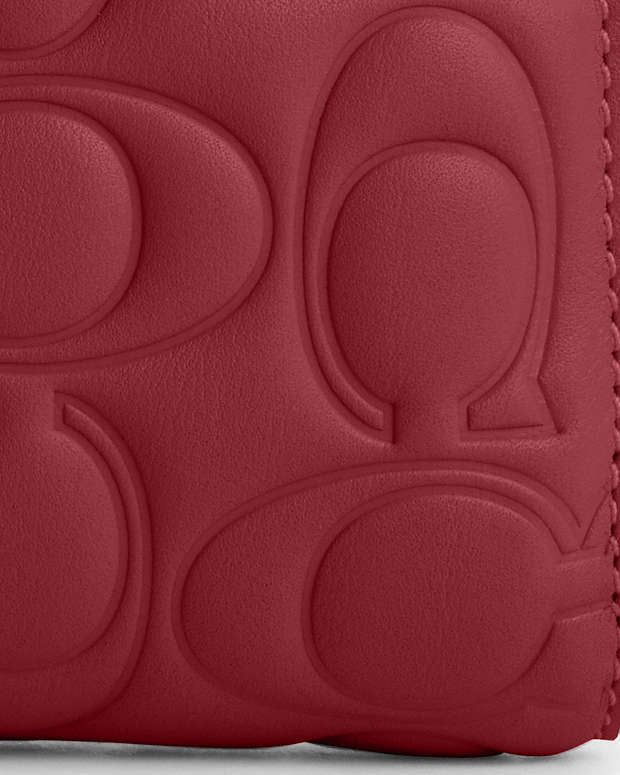 Coach Medium Corner Zip Wallet With Signature Leather