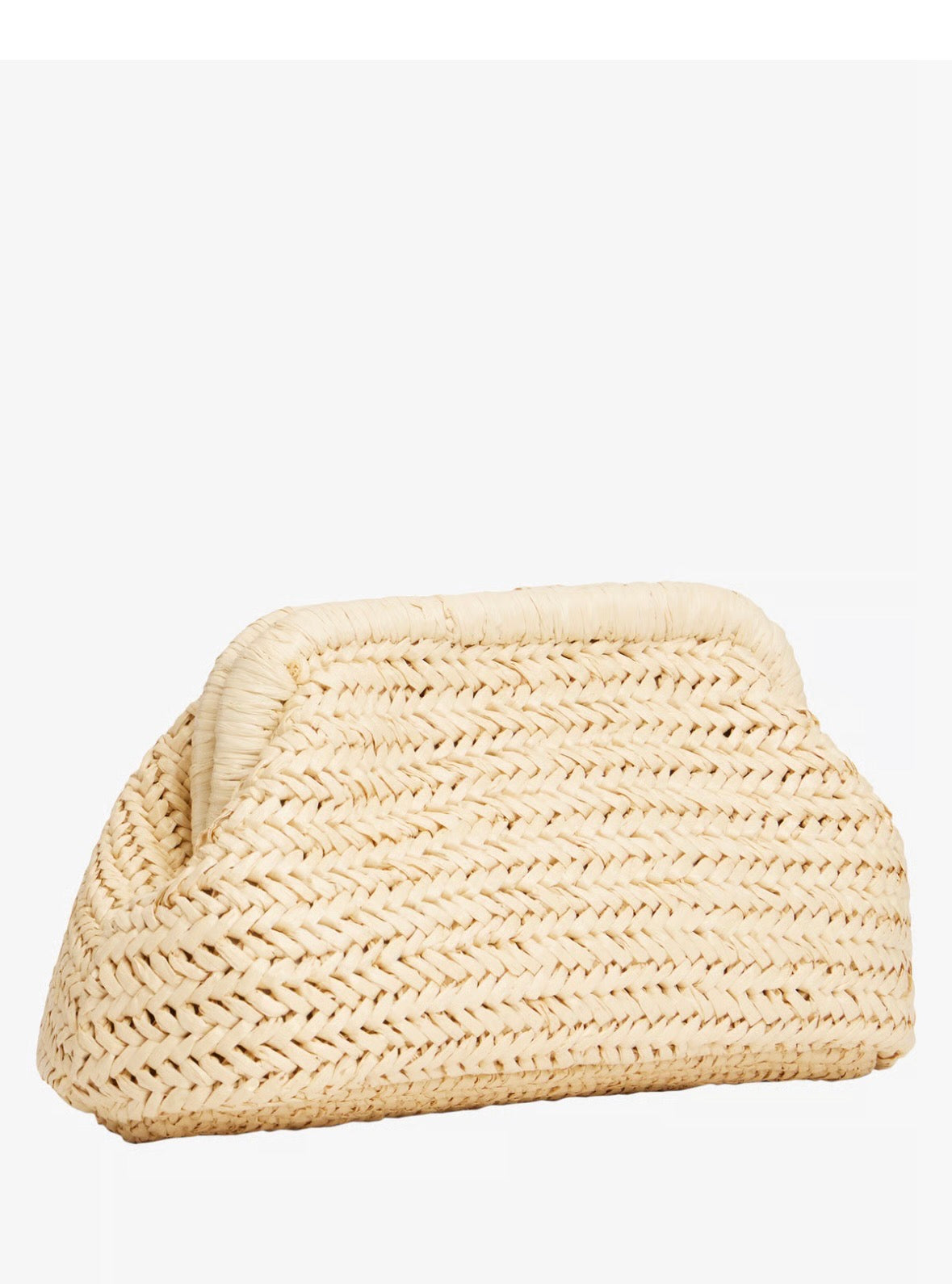 Tommy Hilfiger Braided clutch bag - natural rafia