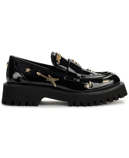 Karl Lagerfeld Paris Women's Gaston Loafer, Black, size 9
