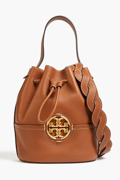 TORY BURCH Rent Miller pebbled-leather bucket