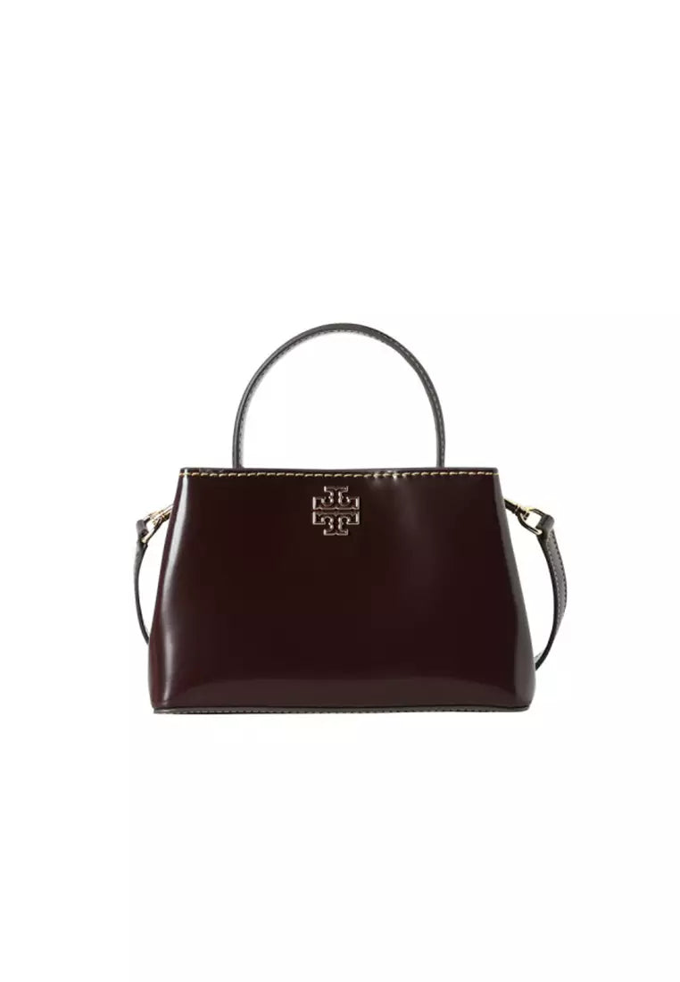 Tory Burch Britten Top Handle Bag Burgundy