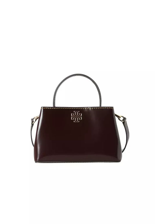 Tory Burch Britten Top Handle Bag Burgundy