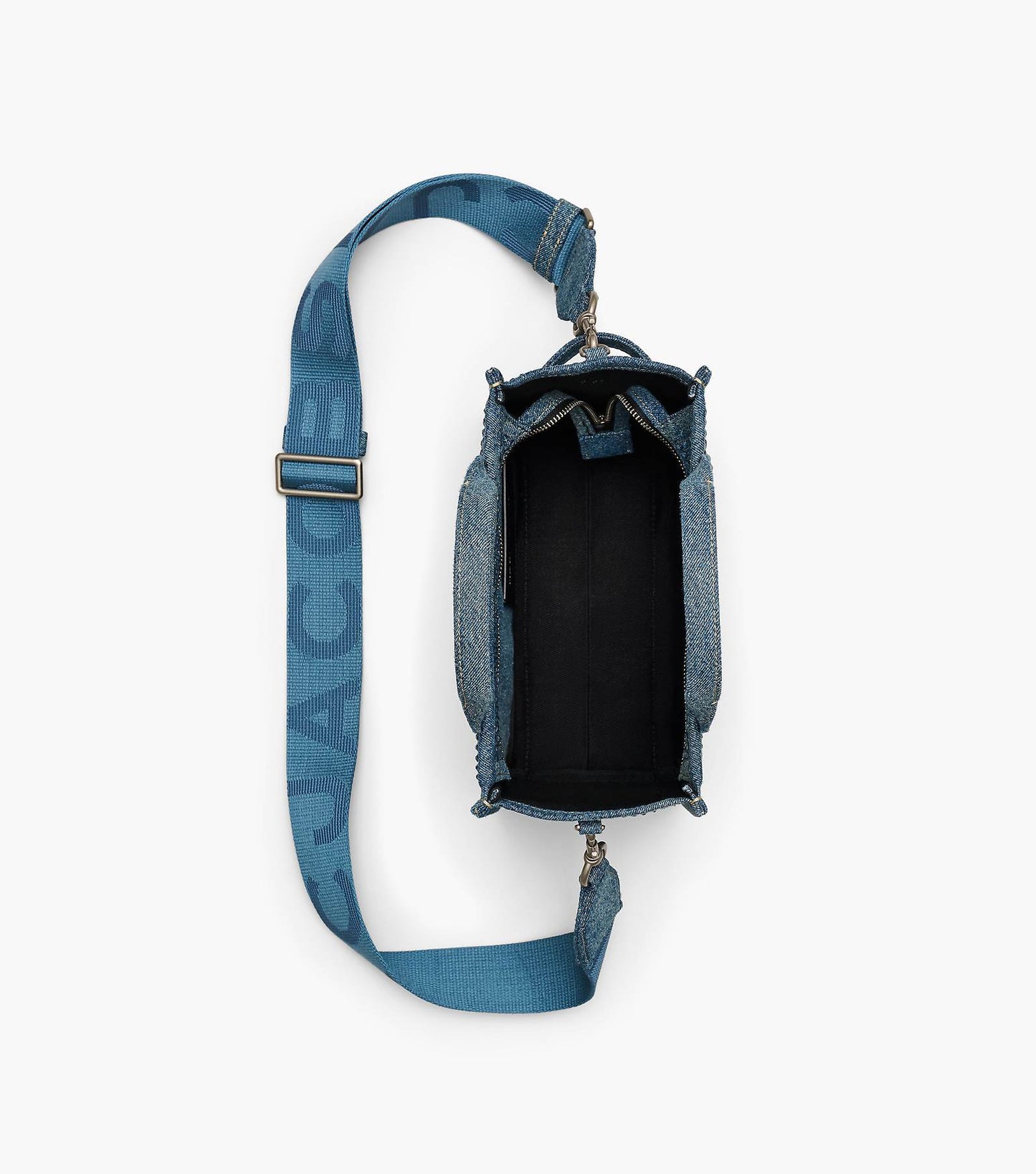 MARC JACOBS THE CRYSTAL DENIM SMALL TOTE BAG