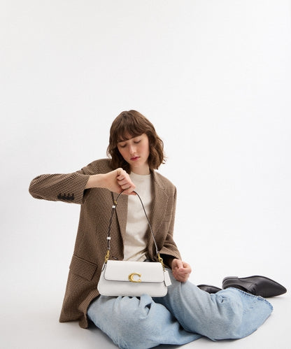 Coach jet shoulder bag white