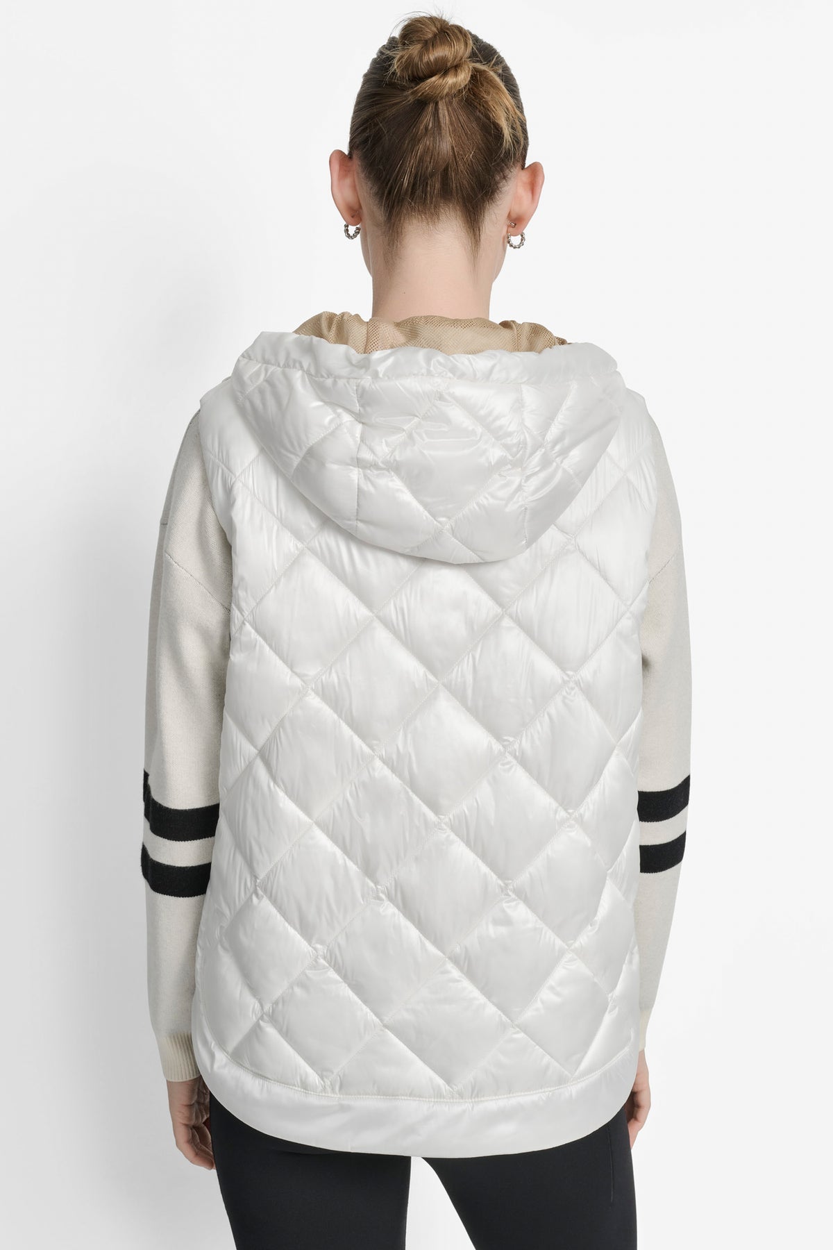 DKNY QUILTED HOODED VEST size L
