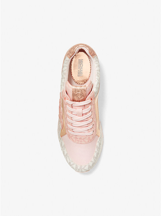 Michael Kors Maddy Two-Tone Logo Trainer pink