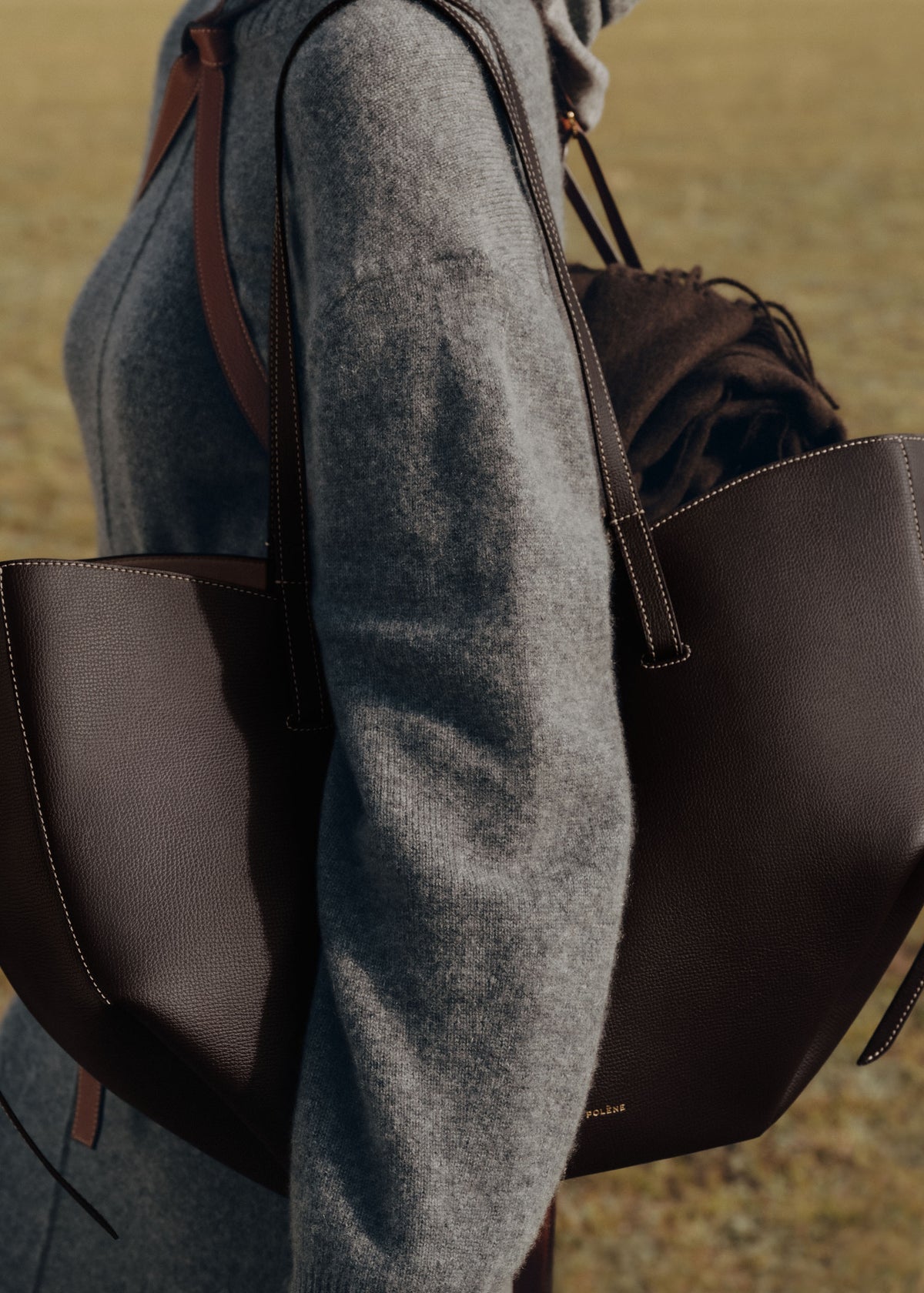 Polene Cyme edition textured ebony