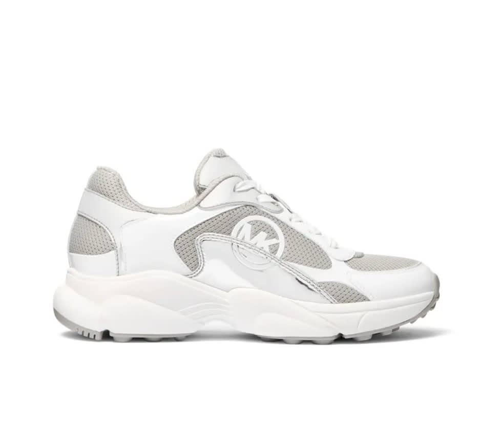 Michael Kors Sami Silver and White Sneakers