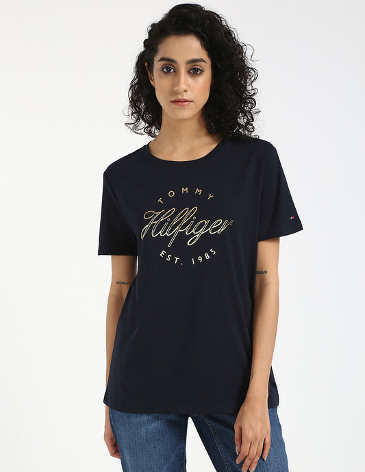 Tommy Hilfiger gold print t-shirt size L