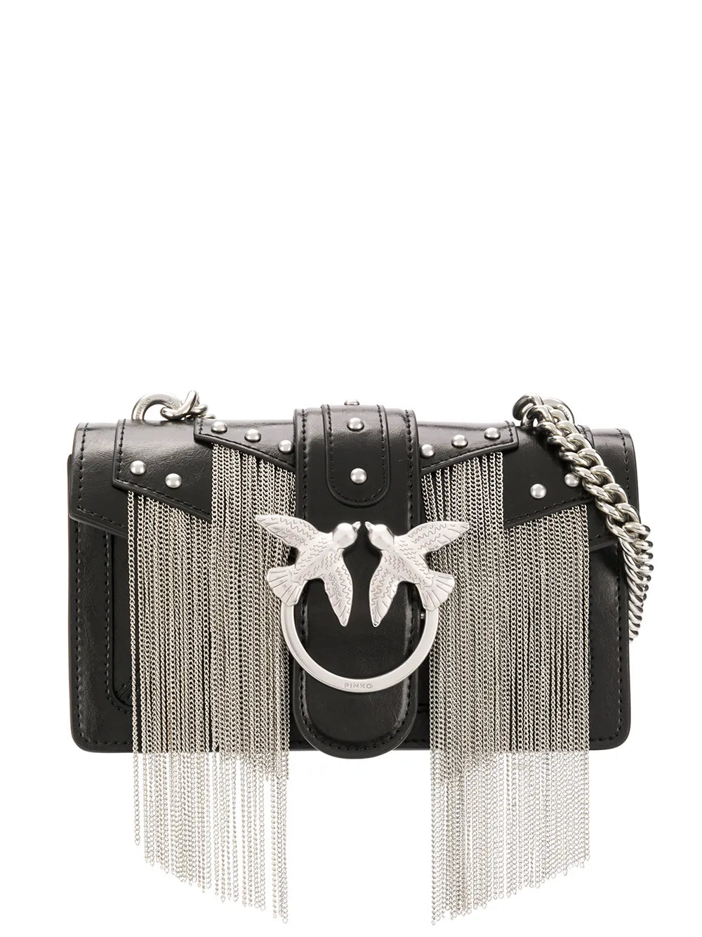 PINKO
Chain Fringe Cross Body Bag In Black