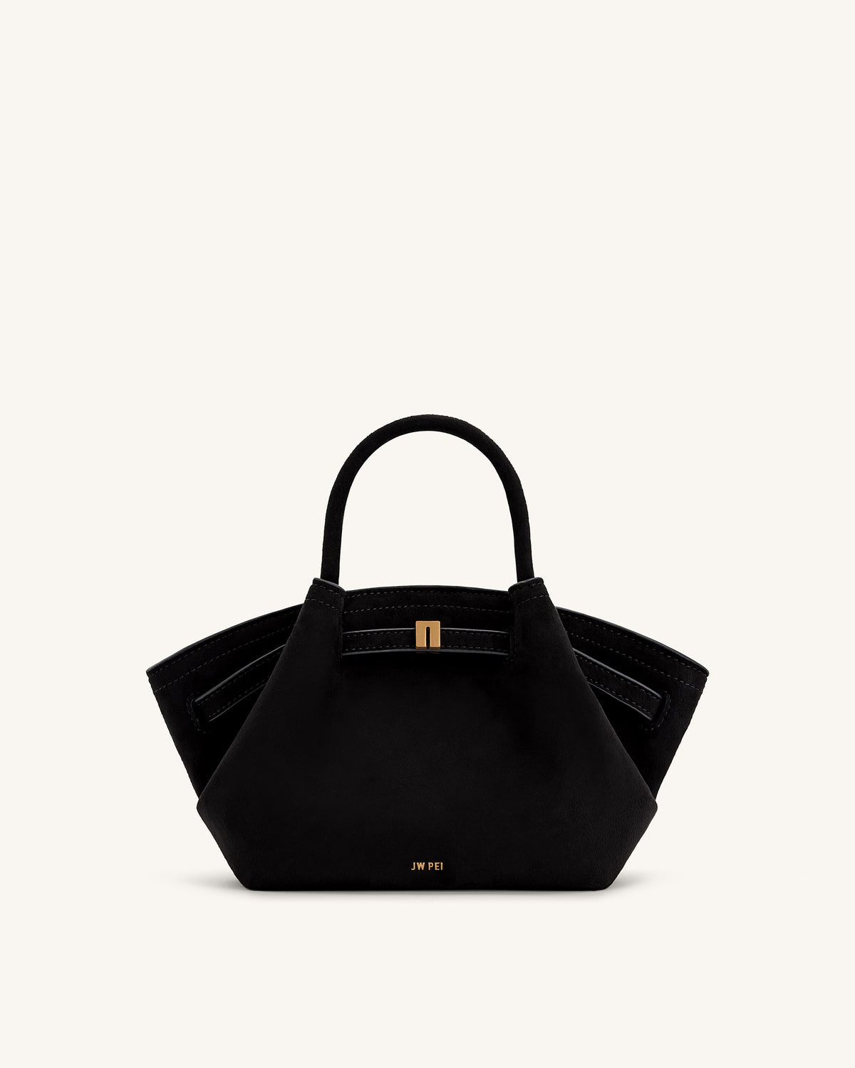 JW Pei Hana Mini Faux Suede Tote Bag - Black