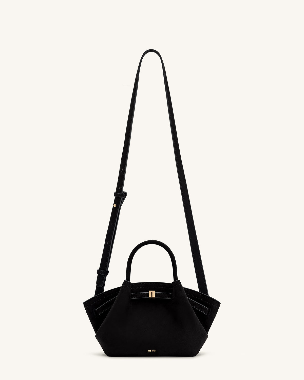 JW Pei Hana Mini Faux Suede Tote Bag - Black