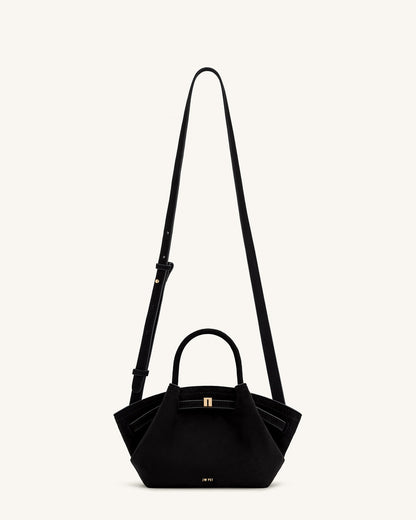 JW Pei Hana Mini Faux Suede Tote Bag - Black