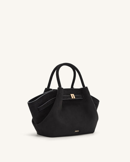 JW Pei Hana Mini Faux Suede Tote Bag - Black