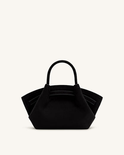 JW Pei Hana Mini Faux Suede Tote Bag - Black