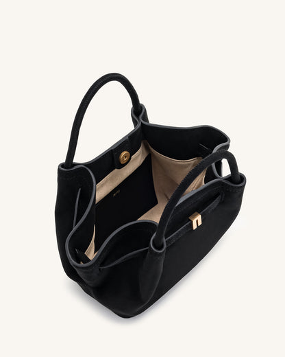 JW Pei Hana Mini Faux Suede Tote Bag - Black
