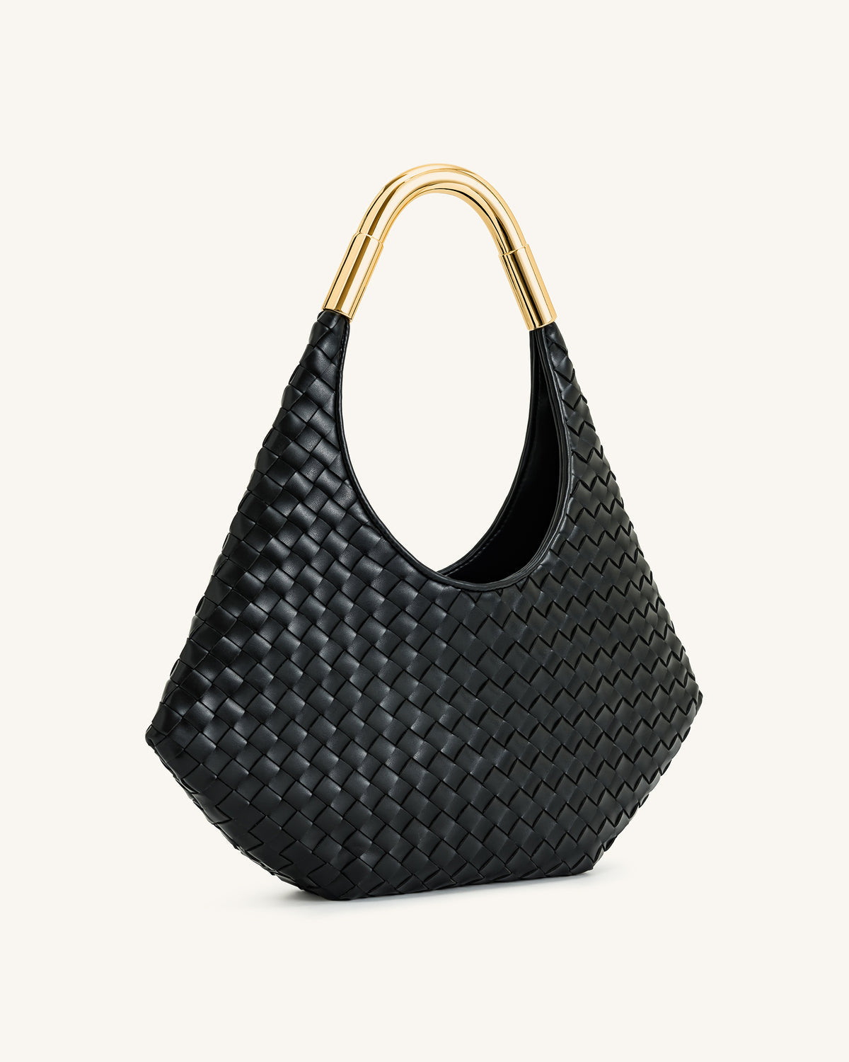 JW PEI Olivia Hand-Woven Metal Handle Hobo Bag
