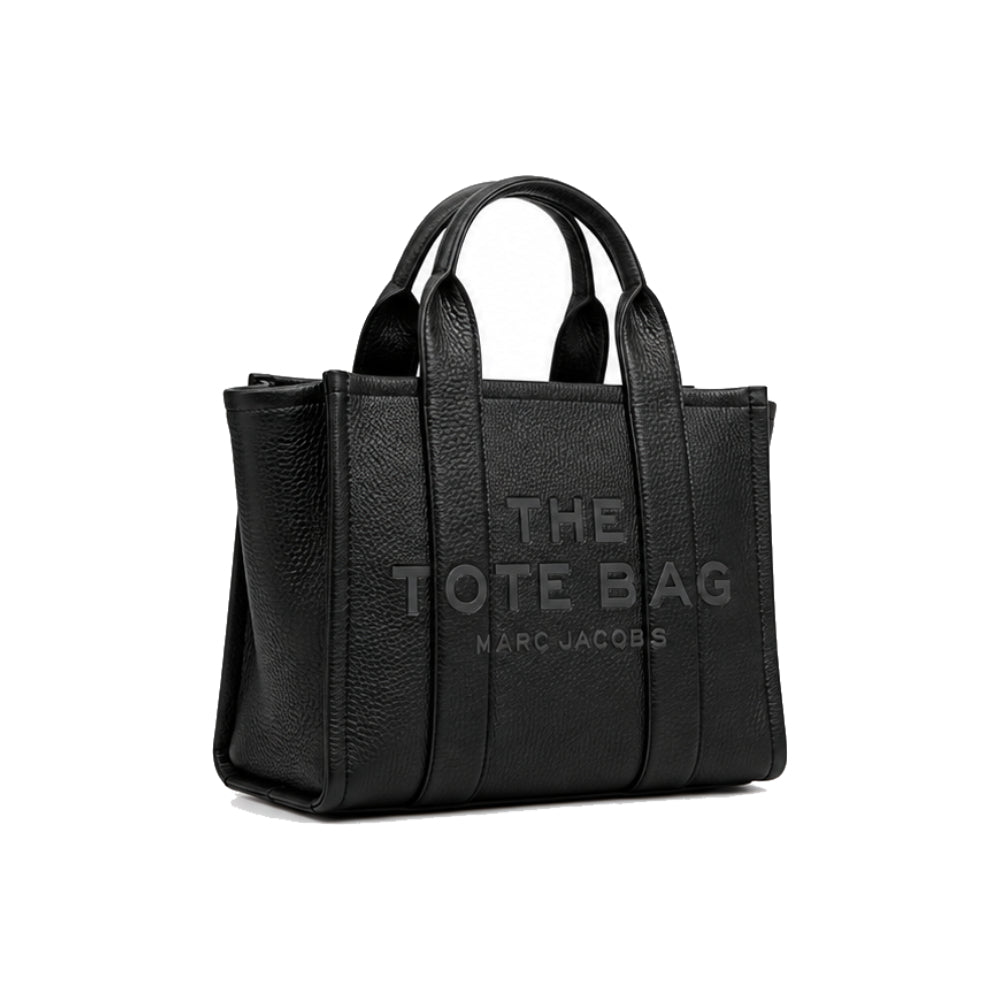 Marc Jacobs The Leather Tote Bag with Removable Crossbody Strap in Black