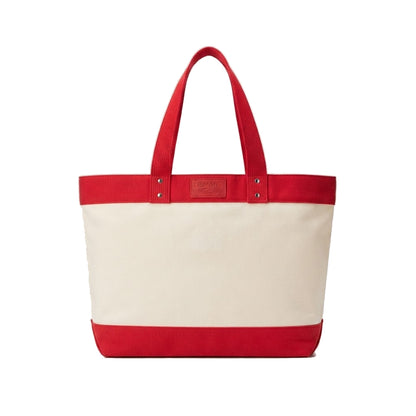 US Polo Shoulder bag Canvas Beige x Red