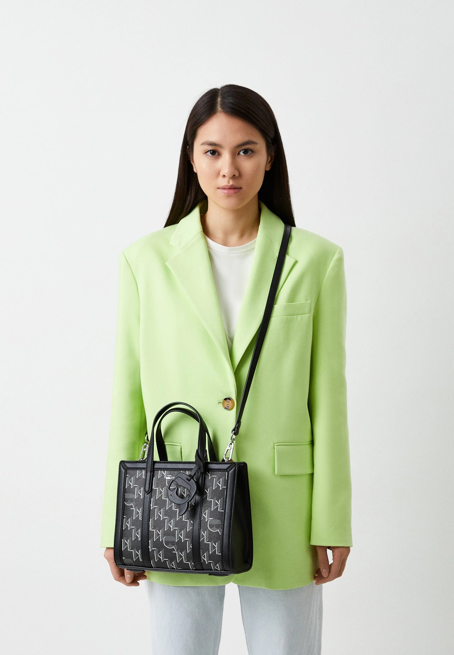 Karl Lagerfeld Interstellar K/Ikonik Faux Leather Tote Bag