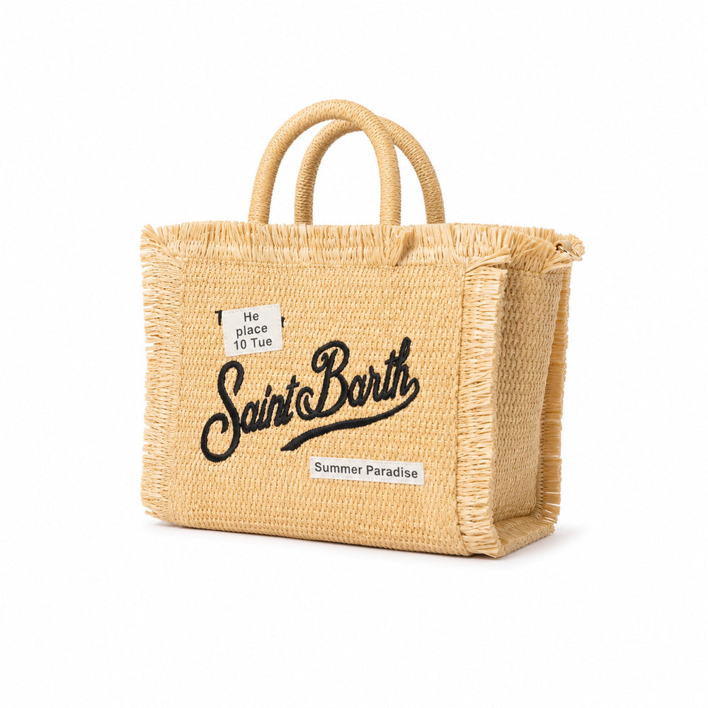 MC2 Saint Barth Mini Vivian Raffia Tote Bag in Natural