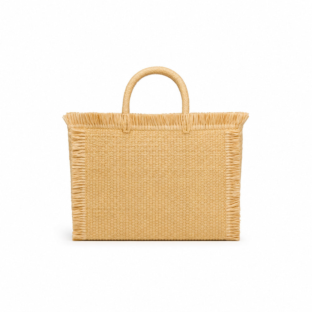 MC2 Saint Barth Mini Vivian Raffia Tote Bag in Natural