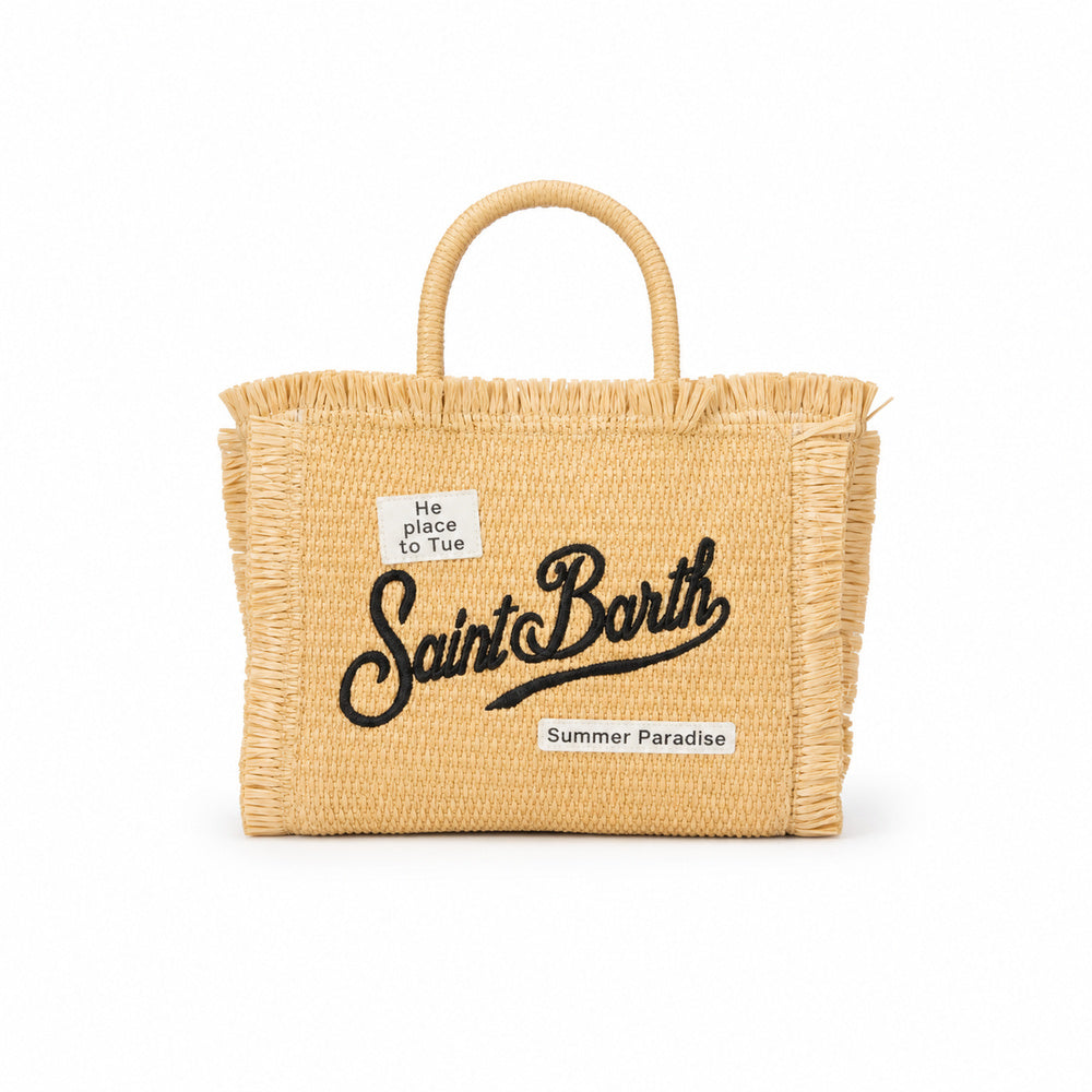 MC2 Saint Barth Mini Vivian Raffia Tote Bag in Natural