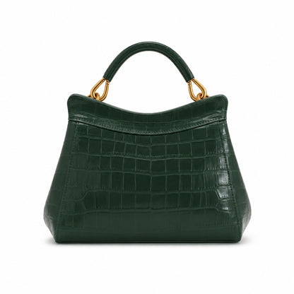JW PEI Lucia Classic Top Handle Bag in Green Croc
