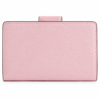Coach Medium Corner Zip Wallet with Signature Leather in Light Pink