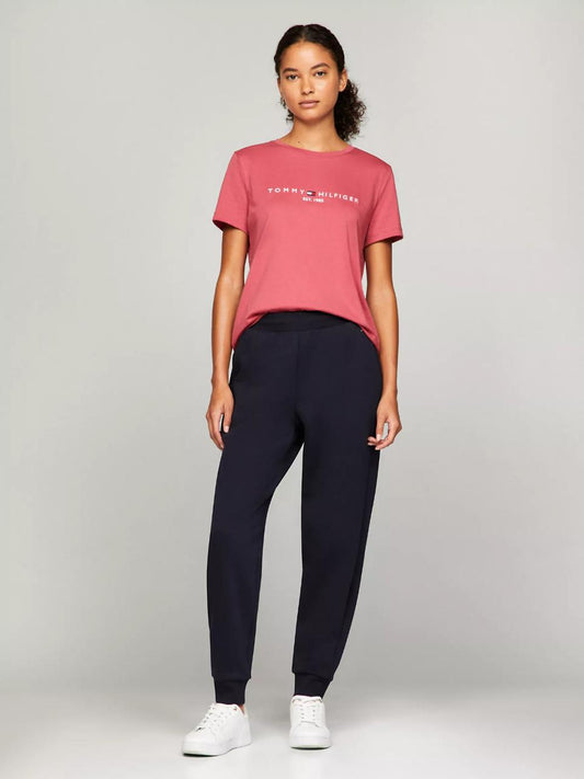 Tommy Hilfiger Embroidered Tommy Logo T-Shirt Light Crimson