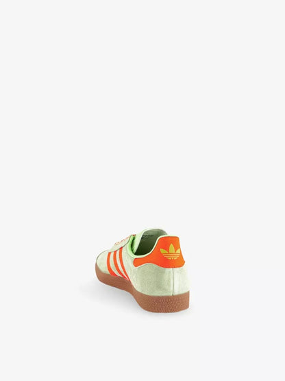 Adidas Gazelle Trainers Semi Green Spark Solar Orange Gum Size 7
