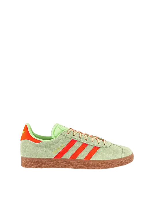 Adidas Gazelle Trainers Sneaker Semi Green Spark Solar Orange Gum