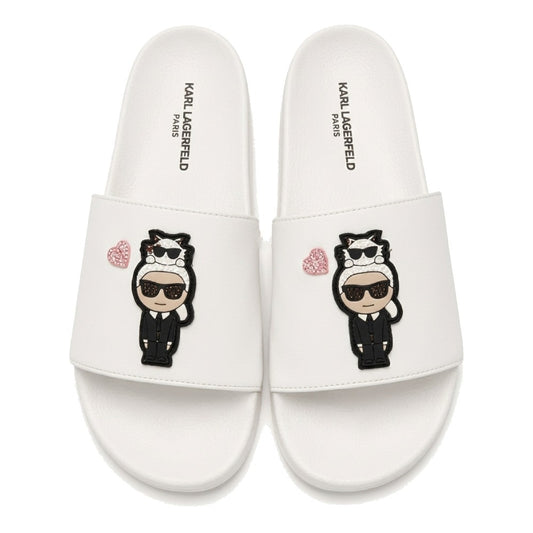 Karl Slipper White Size 8