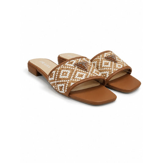 Guess Slipper Brown x Beige Size 9